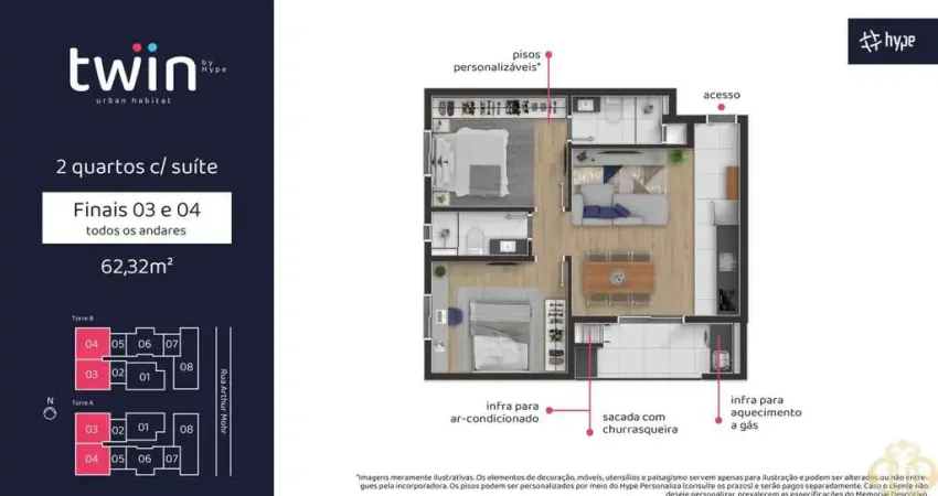 Twin Urban Habitat - Apartamento à venda no bairro Portão - Curitiba/PR