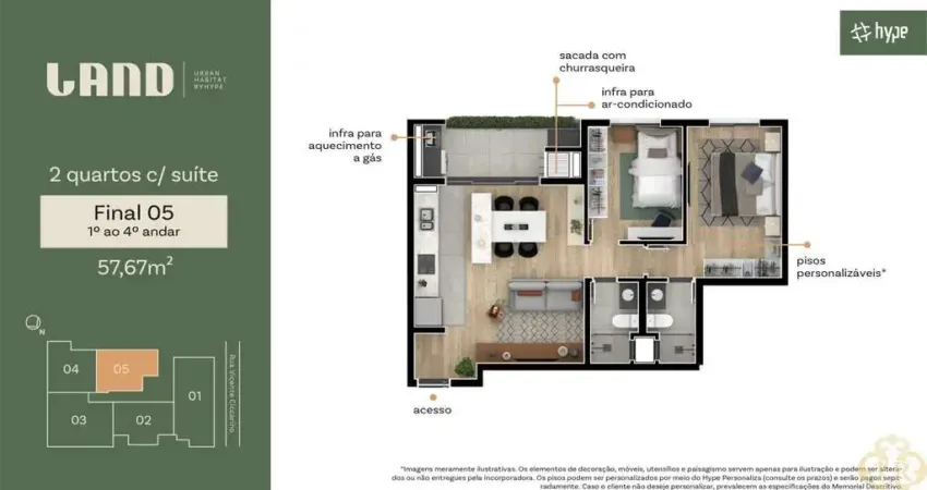Land Urban Habitat - Apartamento à venda no bairro Boa Vista - Curitiba/PR
