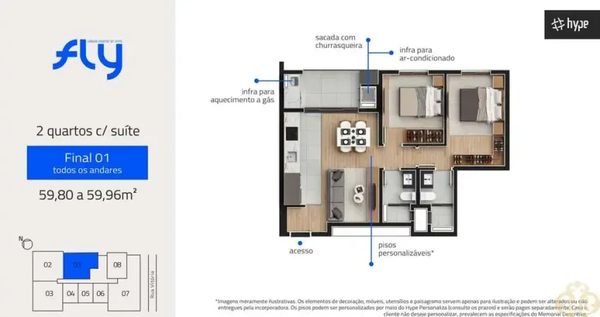 Fly Urban Habitat - Apartamento à venda no bairro Cabral - Curitiba/PR
