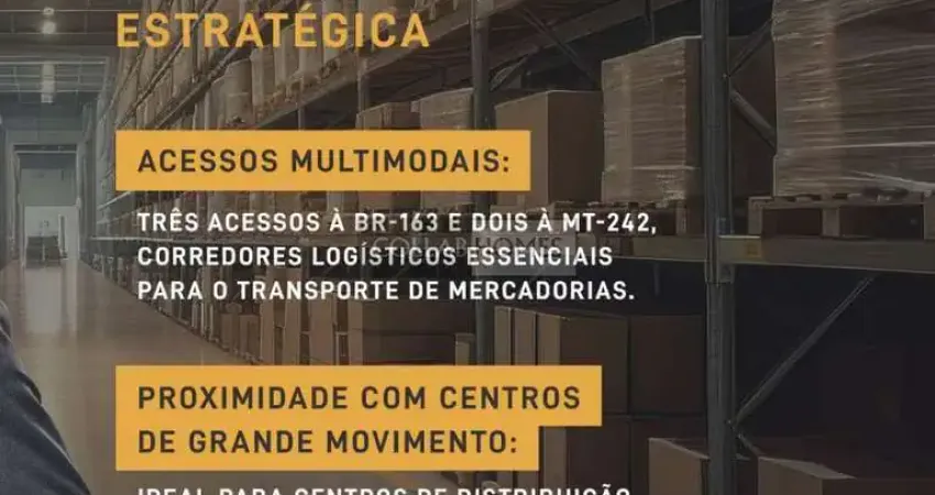 Terreno industrial de 2.503m² à venda em sorriso-mt, bairro industrial claudino francio