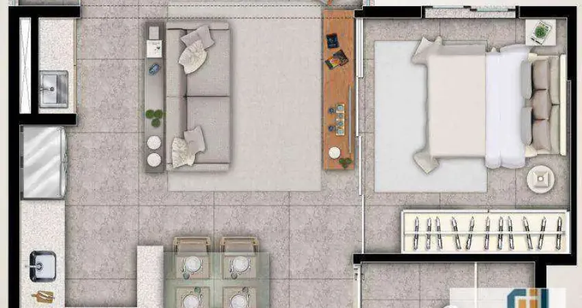 Apartamento com 1 quarto à venda na Avenida Copacabana, Alphaville, Barueri