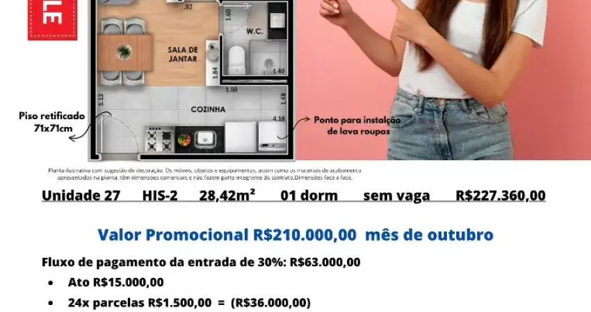 Lindo apartamento de 01 dorm a 650m do metrô vila matilde com itens de alto padrão