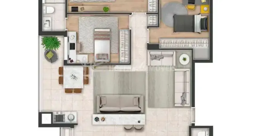 Apartamento em construção, previsão de entrega em 2026, empreendimento moderno.