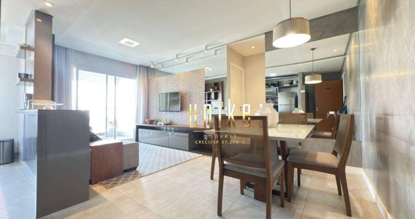 Apartamento com 1 dormitório para alugar, 57 m² por R$ 4.735,00/mês - Vila Ema - São José dos Campos/SP