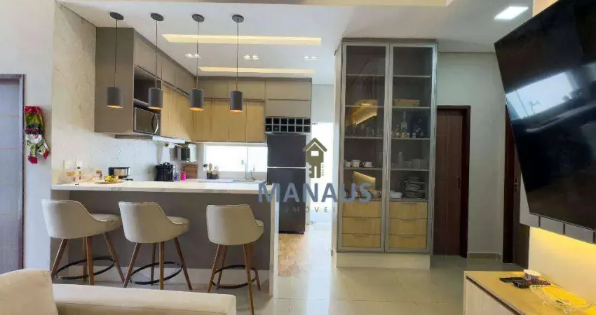 Casa com 3 dormitórios, 80 m² - venda por r$ 830.000,00 ou aluguel por r$ 7.000,00/mês - novo aleixo - manaus/am