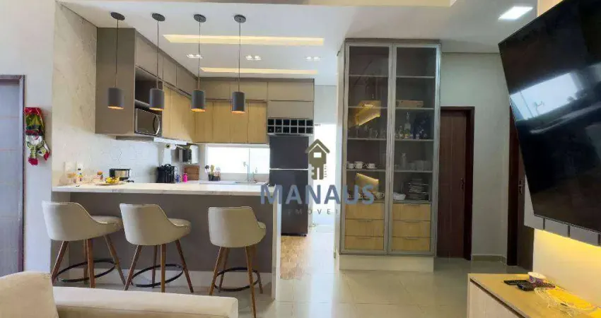 Casa com 3 dormitórios, 80 m² - venda por r$ 830.000,00 ou aluguel por r$ 7.000,00/mês - novo aleixo - manaus/am