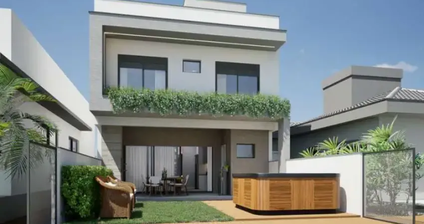 Casa de 3 dormitórios, sendo uma suíte, no condomínio no delta ville - biguaçu/sc