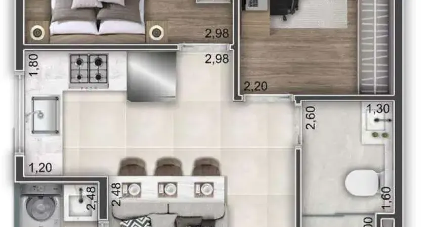 Apartamento para venda em são paulo, cidade patriarca, 2 dormitórios, 1 banheiro, 1 vaga