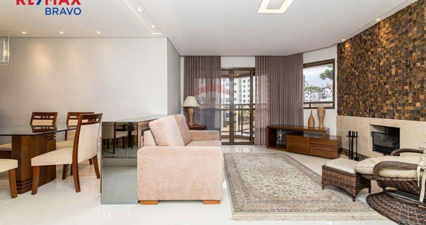 Apartamento à venda, no Bigorrilho, 181m2, 4 quartos (2 suítes), 2 vagas de garagem.