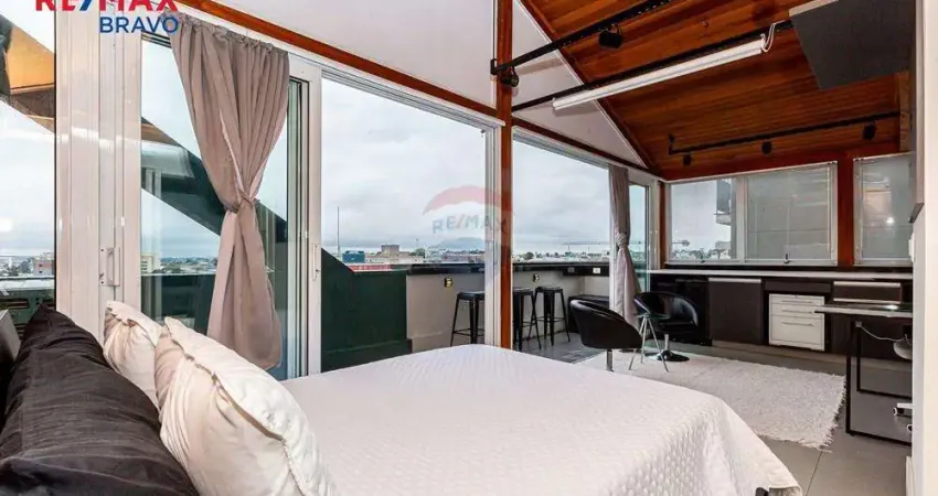 Apto de cobertura na frente da puc/pr – 81 m2 – 2 quartos – 1 vaga – jóquei clube - curitiba/pr