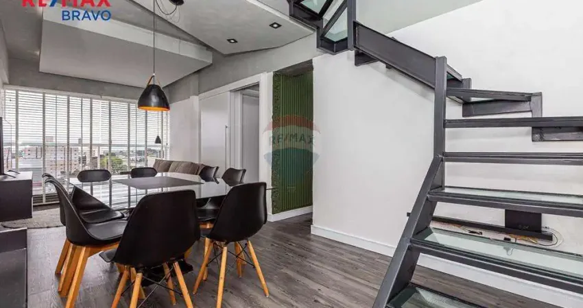 Apto de cobertura na frente da puc/pr – 81 m2 – 2 quartos – 1 vaga – jóquei clube - curitiba/pr