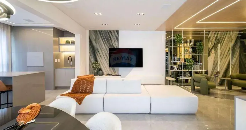 Apartamento quadra mar a venda no Shard Tower, 198m2, 04 suítes e 03 vagas de garagem em Meia Praia, Itapema- SC
