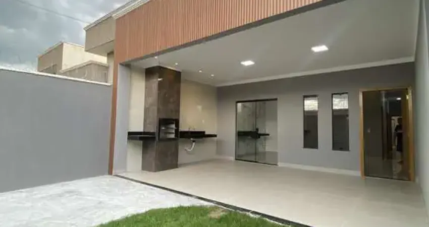 Casa de 3 quartos, 1 suíte, banheiro social + lavabo - Jardim Canedo-Go