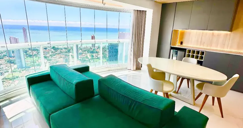 Apartamento para Aluguel em Ponta Negra – 58m², Mobiliado, Vista para o Mar - Condomínio Residencial Estrela do Atlântico