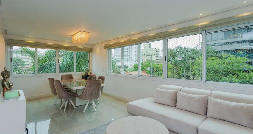 Apartamento 111m²,  3 suites, com duas vagas de garagem, mobiliado