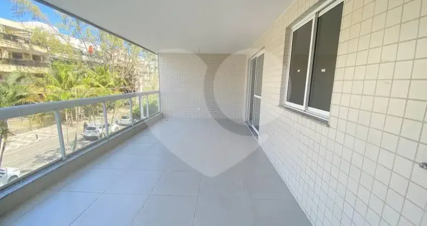 Apartamento com 3 quartos sendo 1 suíte, varandão frente, 2 vagas à venda, 109 m² por r$ 855.000 - recreio dos bandeirantes - rio de janeiro/rj