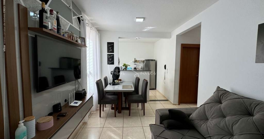 Apartamento á venda em birigui no Bosque dos Girassóis, apartamento com: 2 quartos, sala, banheiro, cozinha, área de serviço e uma vaga de garagem