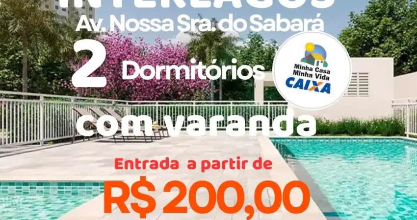 Apartamentos de 2 dormitórios com varanda em interlagos na avenida sabará