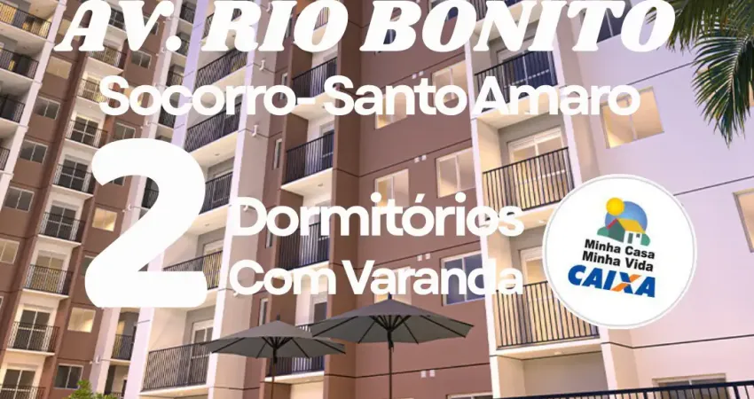 Apartamentos de 2 dormitórios com varanda  na avenida rio bonito,pertinho de santo amaro.