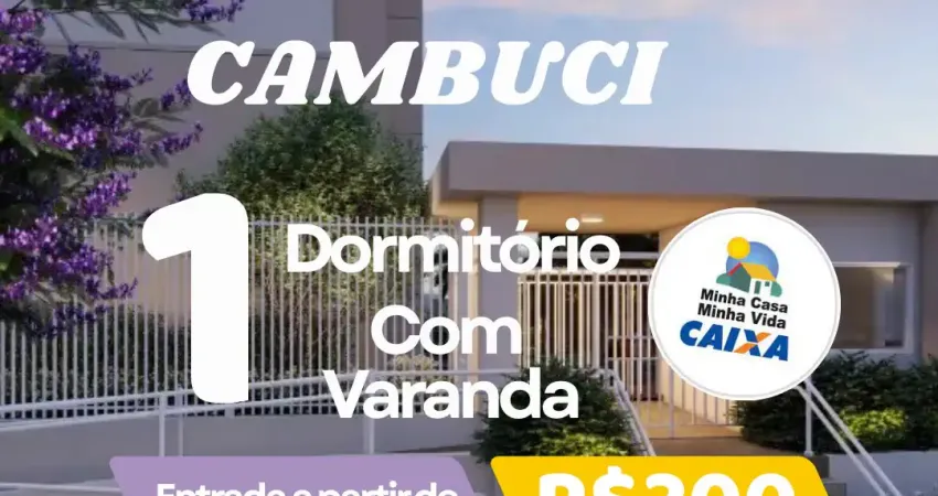 Cambuci. apartamento de 1 dormitório com varanda no minha casa minha vida