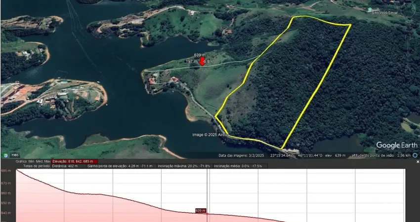 Terreno exclusivo na represa de igaratá / santa isabel – 102.000 m² – pé na água