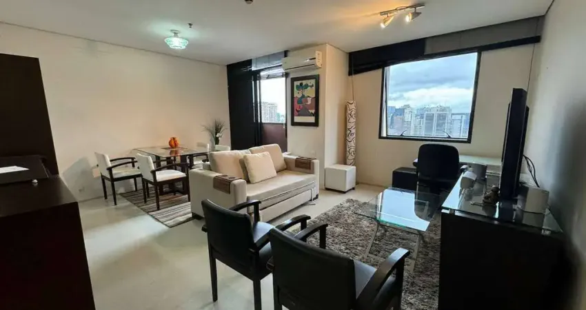 Apartamento mobiliado com 1 dormitório para locação no Itaim Bibi