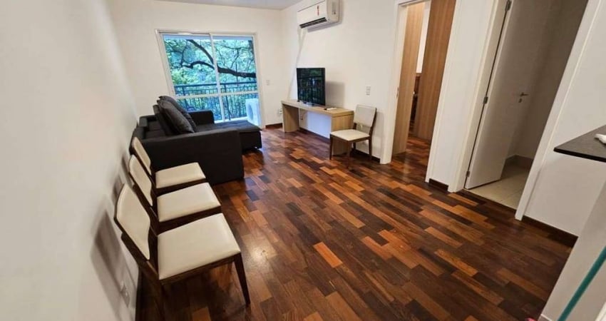 APARTAMENTO P/ LOCAÇÃO  JD.LEONOR,MOBILIADO ,1 DORM (1 SUITE),  1VAGA, 59M2