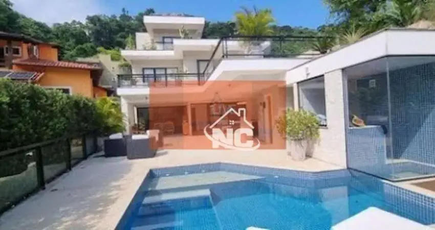 Aceita permuta - casa condomínio ubá floresta  com 6 quartos à venda, 443 m² por r$ 3.300.000 - itaipu - niterói/rj