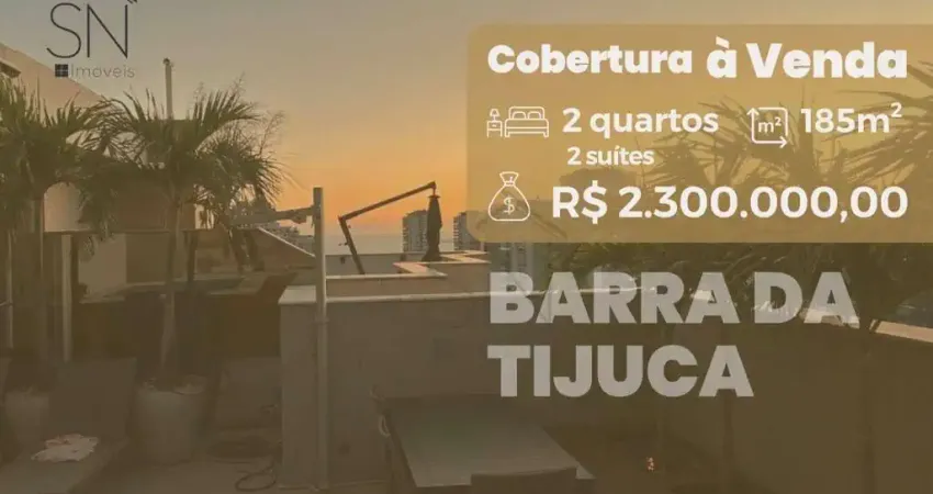Cobertura com 2 dormitórios à venda, 185 m² por R$ 2.300.000,00 - Barra da Tijuca - Rio de Janeiro/RJ