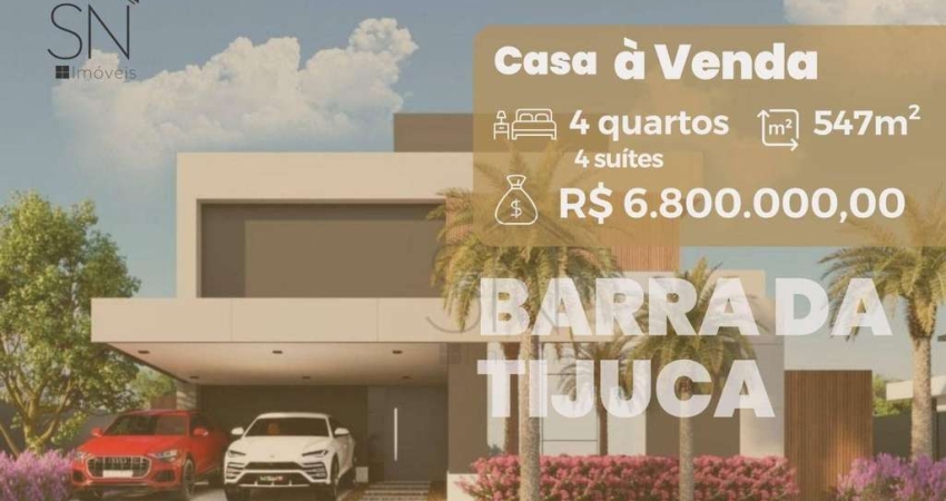 Casa com 4 dormitórios à venda, 547 m² por R$ 6.800.000,00 - Barra da Tijuca - Rio de Janeiro/RJ