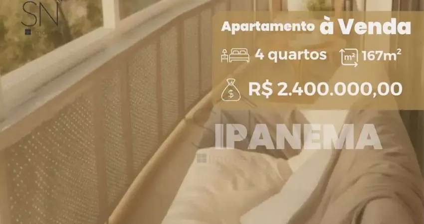 Apartamento garden com 4 dormitórios à venda, 167 m² por r$ 2.200.000 - ipanema - rio de janeiro/rj
