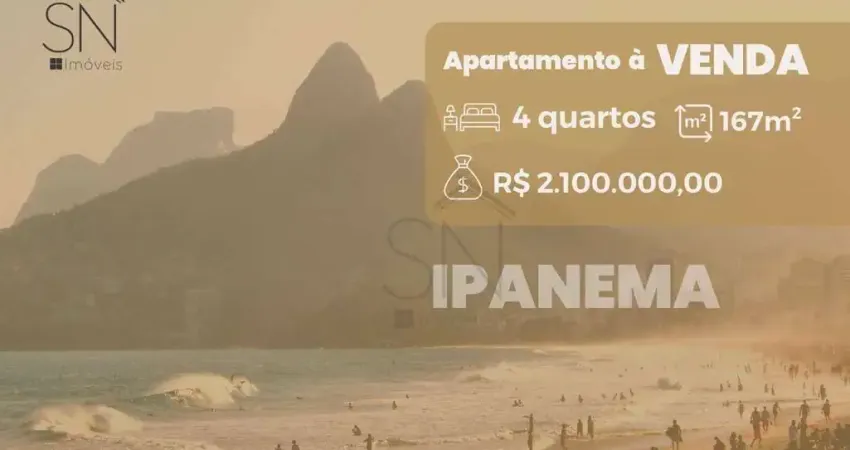 Apartamento garden com 4 dormitórios à venda, 167 m² por R$ 2.100.000 - Ipanema - Rio de Janeiro/RJ