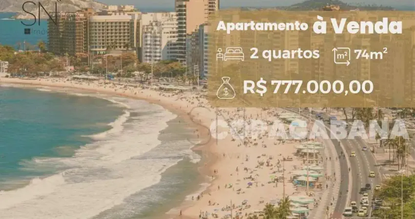 Apartamento com 2 dormitórios à venda, 74 m² por r$ 777.000,00 - copacabana - rio de janeiro/rj