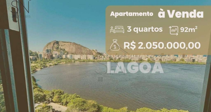 Apartamento com vista panorãmica à venda,  por R$ 2.050.000 - Lagoa - Rio de Janeiro/RJ