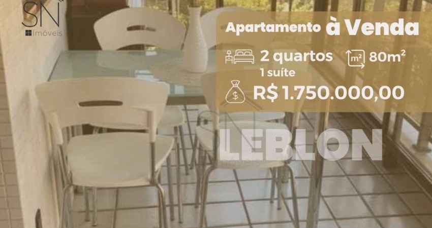 Apartamento com 2 dormitórios à venda, 80 m² por R$ 1.750.000,00 - Leblon - Rio de Janeiro/RJ