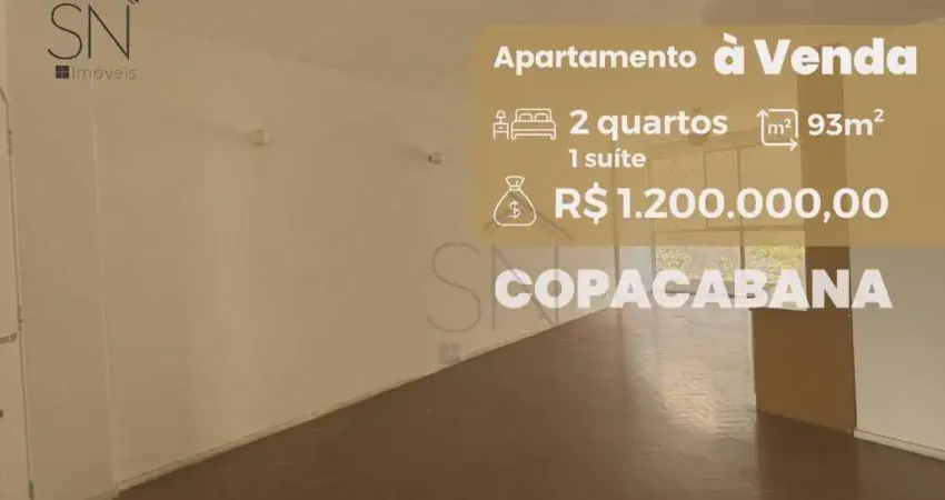 Apartamento com 2 dormitórios à venda, 93 m² por R$ 1.200.000,00 - Copacabana - Rio de Janeiro/RJ