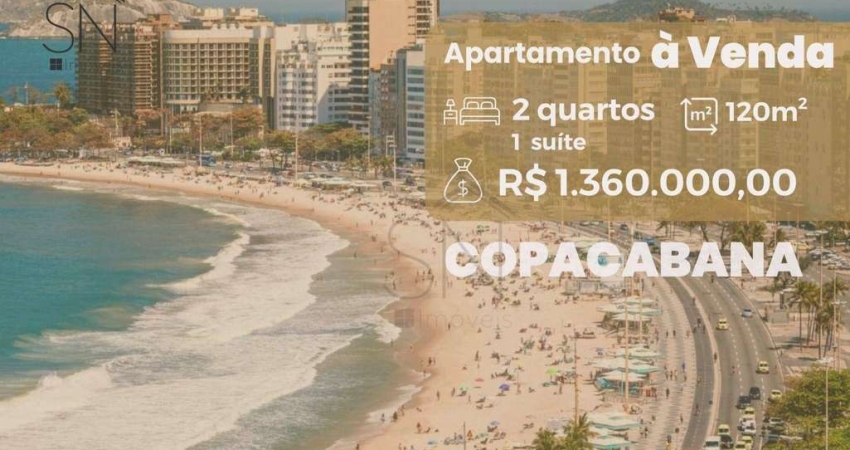 Apartamento com 2 dormitórios à venda, 120 m² por R$ 1.360.000,00 - Copacabana - Rio de Janeiro/RJ