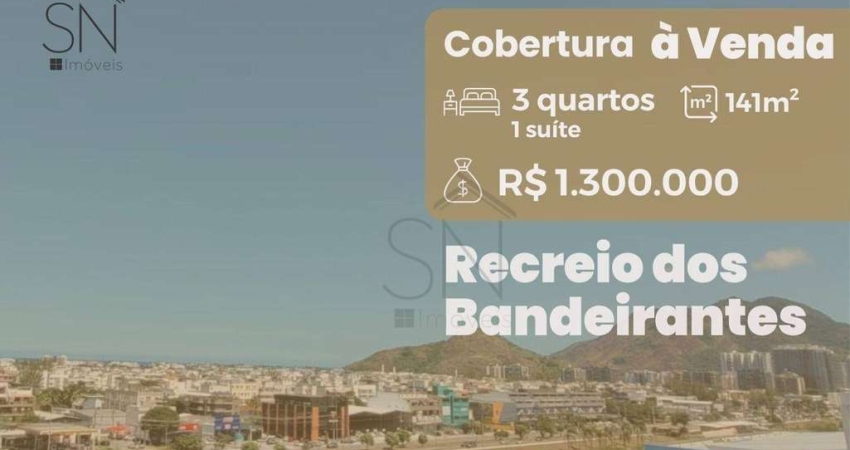Cobertura com 3 dormitórios à venda, 141 m² por R$ 1.300.000,00 - Recreio dos Bandeirantes - Rio de Janeiro/RJ