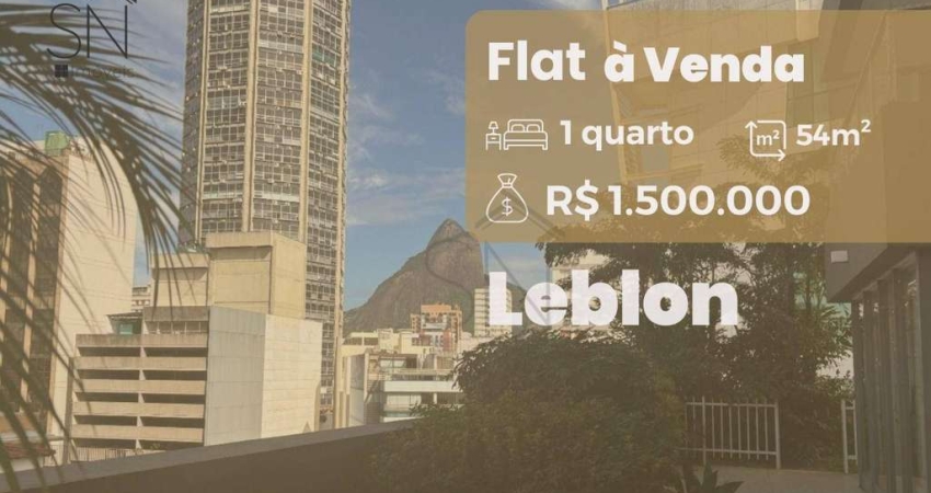 Flat com 1 dormitório à venda, 54 m² por R$ 1.545.000,00 - Leblon - Rio de Janeiro/RJ
