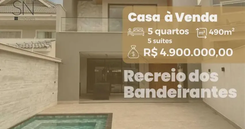 Casa com 5 dormitórios à venda, 490 m² por r$ 4.900.000,00 - recreio dos bandeirantes - rio de janeiro/rj