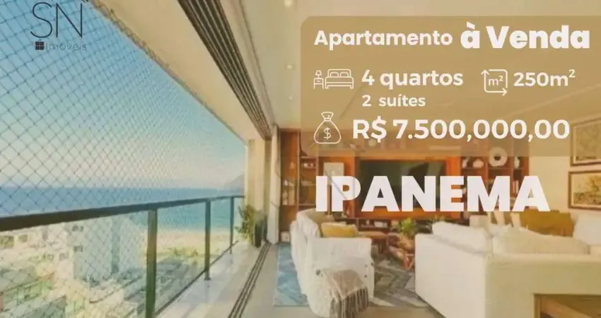 Apartamento com 4 dormitórios à venda, 250 m² por R$ 7.500.000,00 - Ipanema - Rio de Janeiro/RJ