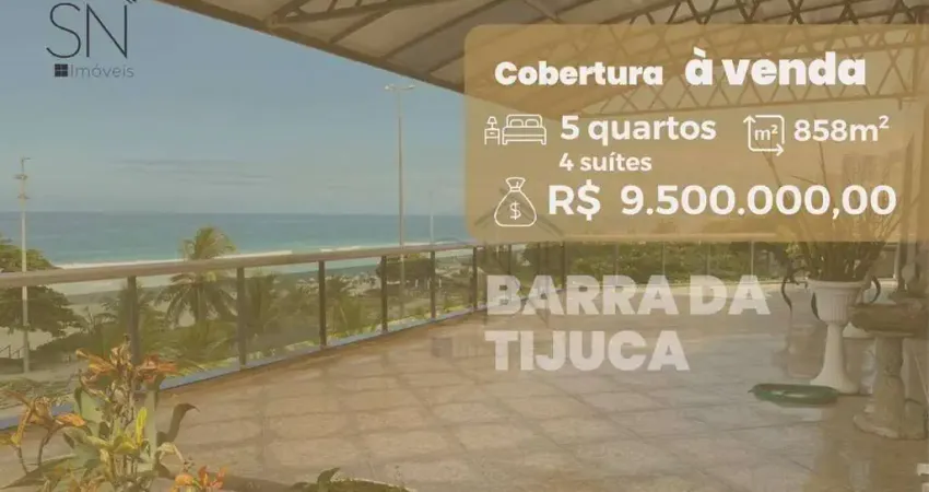 Praia do pepê: cobertura com 5 dormitórios à venda, 858 m² por r$ 9.500.000 - barra da tijuca - rio de janeiro/rj