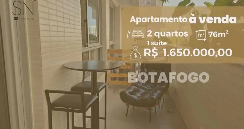Apartamento com 2 dormitórios à venda, 76 m² por r$ 1.650.000,00 - botafogo - rio de janeiro/rj