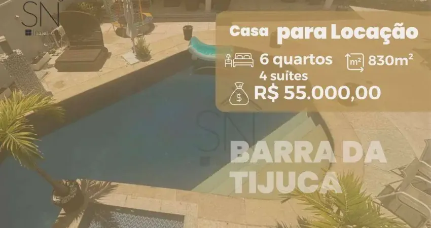 Casa com 6 dormitórios para alugar por r$ 61.400,00/mês - barra da tijuca - rio de janeiro/rj
