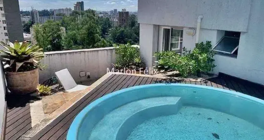 Cobertura Duplex impecável com armários, ar cond, 3 suítes, varanda, piscina, 3 vagas e 258 m² na Vila Andrade