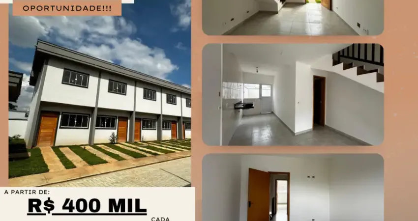 Vende-se sobrado por 400 mil, pronto para morar, em condomínio,  Panorama(Polvilho), Cajamar/SP, 2 quartos, 62m2 e 1 vaga.