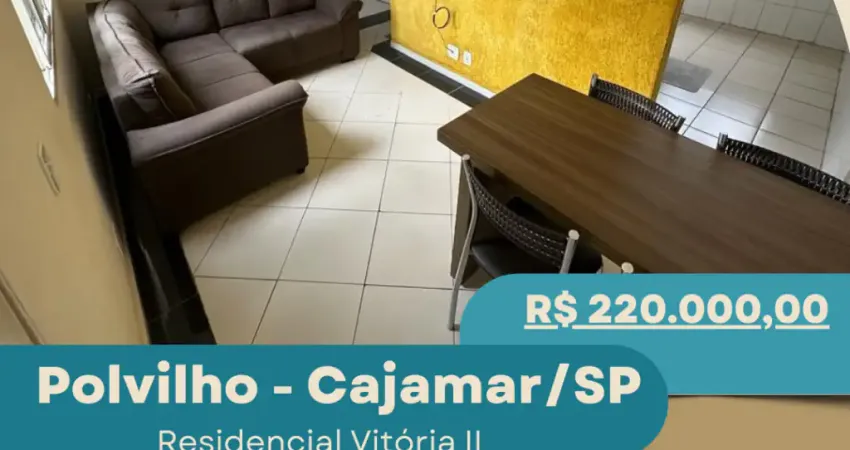 Apto para venda, 220 mil, 2 dorms, 43m², 4° andar, 1 vaga, Polvilho, Cajamar/SP.