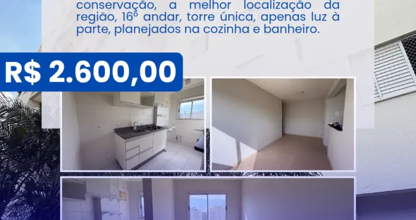 Alugo este apartamento, 2 dorms, 47m², 1 vaga, 16° andar, Av. das Palmeiras, Portais, Cajamar/SP