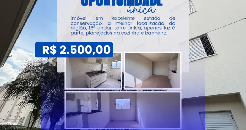 Alugo este apartamento, 2 dorms, 47m², 1 vaga, 16° andar, Av. das Palmeiras, Portais, Cajamar/SP