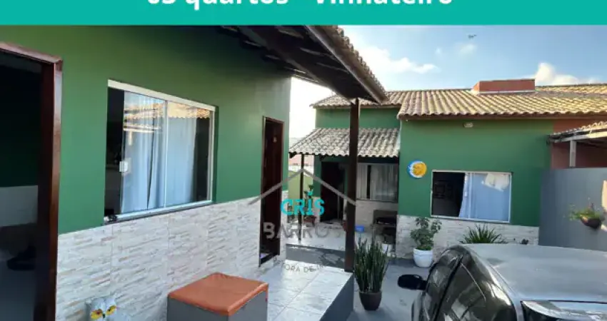 Casa independente à venda com 03 quartos no Vinhateiro em São Pedro da Aldeia- RJ